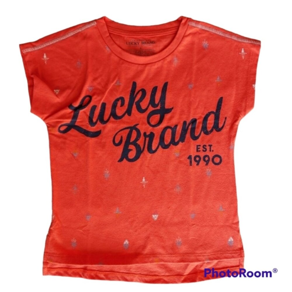new Lucky Brand Girl's Chili Logo Short Sleeve T-shirt